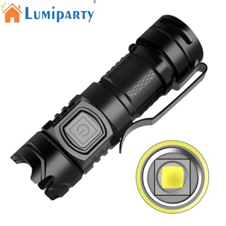 Lumiparty ไฟฉาย LED ลูเมนส์สูง ชาร์จ Usb ความสว่างสูง สําหรับกลางแจ้ง