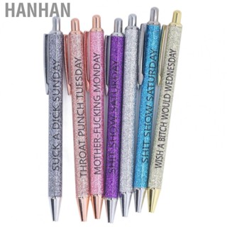 Hanhan Plastic Ballpoint Pens  Office Pens 7Pcs  for Office