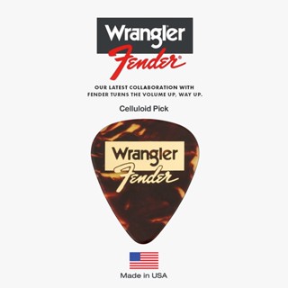 Fender® X Wrangler® Celluloid Pick ปี๊กกีตาร์ Limited Edition ทรง 351 ความหนา 0.71 มิล ** Made in USA **