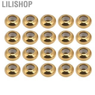 Lilishop Seamless Loose Beads Locatable Excellent Craftsmanship Stainless Steel Spacer Beads for Curtains Made for Jewelry Manufacturing