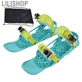 Lilishop 1 Pair Mini Ski Skates Green Nylon Adjustable Snowboard Shoes Household