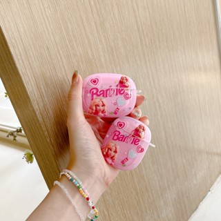 เคสหูฟังเจลนิ่ม กันกระแทก ลายบาร์บี้ สีชมพู สําหรับ AirPods 1 2 Pro 3 (2021) Pro 2