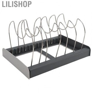 Lilishop Pot and Pan Organizers Rack  Kitchen Cabinet Bakeware Holder Rack Detachable  for Cupboard