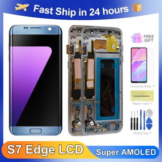 อะไหล่หน้าจอสัมผัสดิจิทัล Lcd OLED สําหรับ Samsung Galaxy S7 Edge Samsung S7 Edge G935