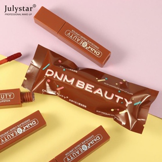 JULYSTAR 18สีช็อคโกแลตเคลือบกำมะหยี่ลิปกลอลิปสติกกันน้ำ