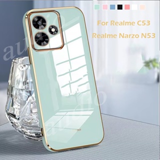 เคสโทรศัพท์มือถือแบบนิ่ม TPU กันกระแทก กันรอยกล้อง หรูหรา สําหรับ realme C53 nfc Narzo N53 2023 realme C53 nfc NarzoN53 C55