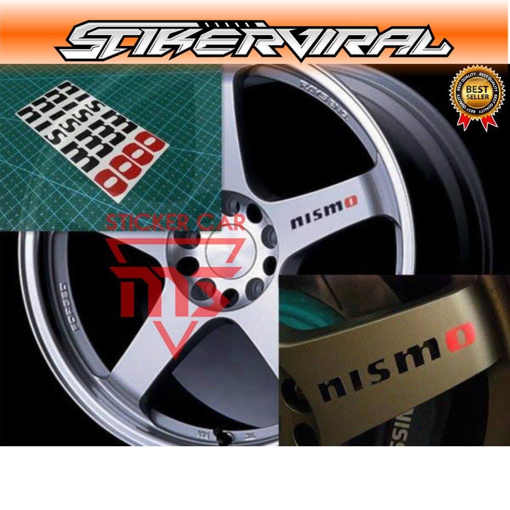 สติ๊กเกอร์ติดรถยนต์ขอบล้อ Nissan Nismo 4 ชิ้น