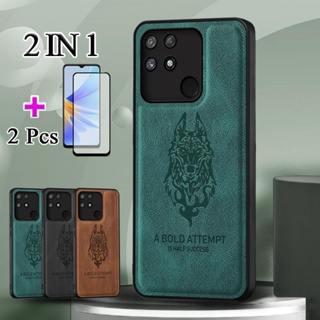 2 IN 1 เคสนิ่ม ผิวด้าน สําหรับ Realme Narzo 50A เคสนิ่ม พร้อมฟิล์มเซรามิค กันรอยหน้าจอ โค้ง