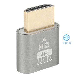 ใหม่ ปลั๊กดัมมี่จําลอง HDMI 4K DDC EDID หน้าจอเสมือนจริง สูงสุด 3840x2 [Missece.th]