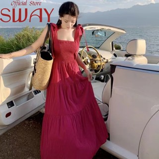 SWAY  ชุดเดรส ชุดแฟชั่นผู้หญิง แฟชั่นเซ็กซี่สวย sexy  พิเศษ สไตล์เกาหลี Chic Korean Style A22M1SK 36Z230909