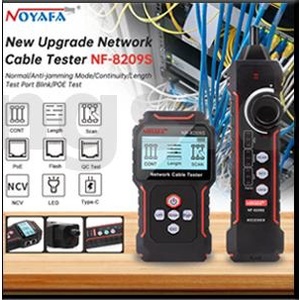 Noyafa NF-488 เครื่องทดสอบสายเคเบิลเครือข่าย PoE สวิตช์ทดสอบออนไลน์ PoE แรงดันไฟฟ้าขั้วสายเคเบิล Tracker ห่วงทดสอบเครื่องมือ