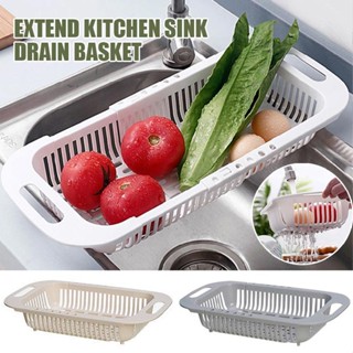 New Retractable Kitchen Sink Drain Basket Rack For Tableware Fruits Vegetables