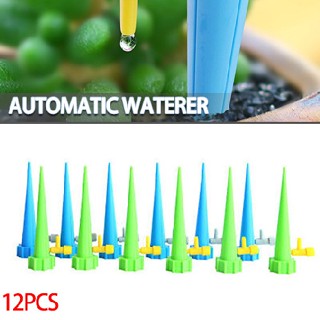 New 12pcs Plant Waterer Self Automatic Watering Spikes Devices with Slow Release