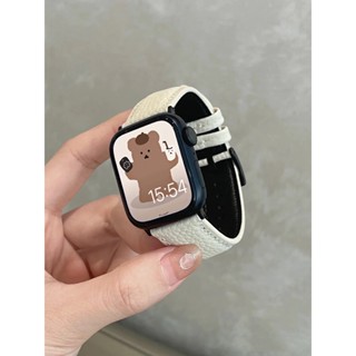 สายนาฬิกาข้อมือหนังแท้ สําหรับ Applewatch 8 7654321 โคมไฟ รูปดาว อัลตร้าไลท์ สําหรับผู้หญิง