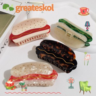 Greateskol ที่หนีบผม อาหารฮอตดอก ใหม่ ผู้หญิง ที่คาดผม