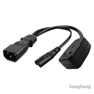 Bang C14 to C7 + UK Y ปลั๊กแยกสายไฟ IEC 320 C14 to C7+UK