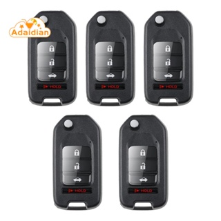 Xhorse XKHO01EN รีโมตกุญแจรถยนต์ 3+1 ปุ่ม สําหรับ Honda Type VVDI 5 ชิ้น ต่อล็อต