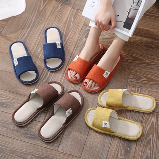 พร้อมส่ง รองเท้าใส่ในบ้าน ใส่ในออฟฟิศ พื้นมีกันลื่น นุ่มสบาย สไตล์ญี่ปุ่น ผ้าคอตตอนลินิน BTX18