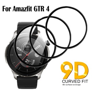 ฟิล์มกันรอยหน้าจอโค้ง 3D แบบเต็ม สําหรับสมาร์ทวอทช์ Amazfit GTR 4