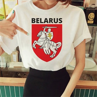 เสื้อยืด พิมพ์ลายกราฟฟิคอนิเมะ belarus Y2K 2000s สําหรับผู้หญิง