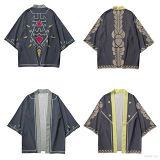 Ag เสื้อคลุมคอสเพลย์ เสื้อกิโมโน เสื้อคาร์ดิแกน โอเวอร์ไซซ์ ลายเกม The Legend of Zelda Haori 3d สไตล์ญี่ปุ่น สําหรับทุกเพศ