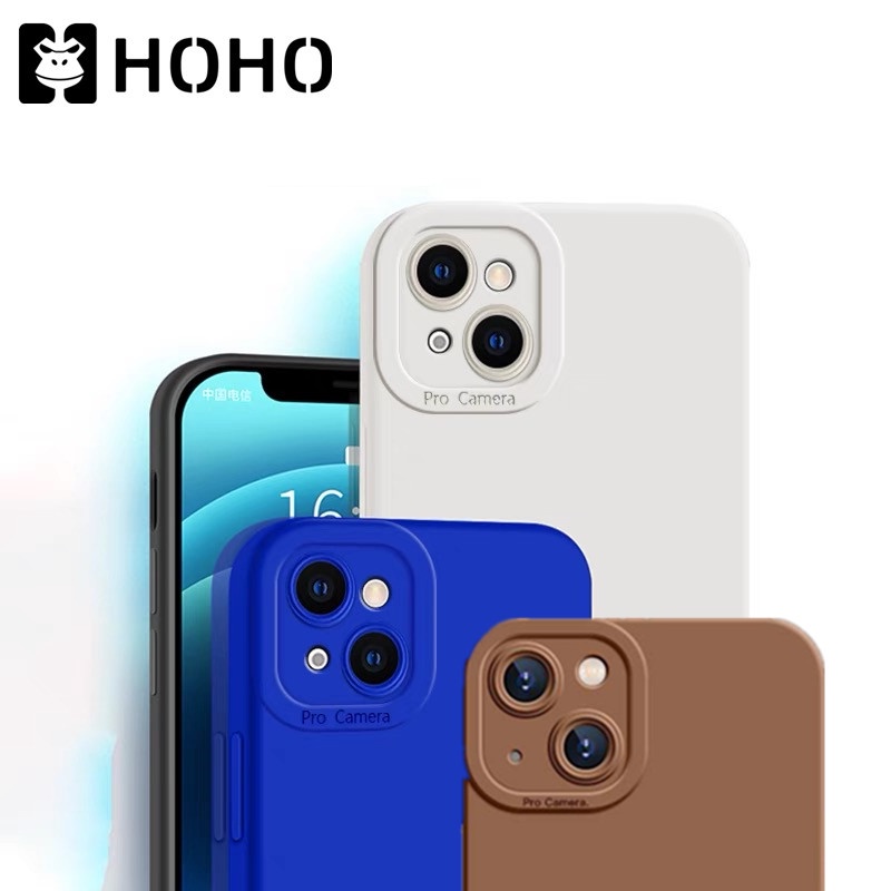 D เคสใช้สำหรับไอโฟน ใช้สำหรับ iPhone 14 Pro Max 12 13 Pro Max 12 13 Mini 14 Plus PTU Case เคสขอบเหลี่ยม เคสซิลิโคน