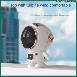 Usb Portable Astronaut Hand-held Fan New Summer 360 Degree Rotation Adjustment Neck Fan Cute Mini Lanyard Cool Fan flower