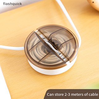 Flashquick กล่องจัดเก็บสายชาร์จโทรศัพท์มือถือ สายเคเบิล แบบตั้งโต๊ะ