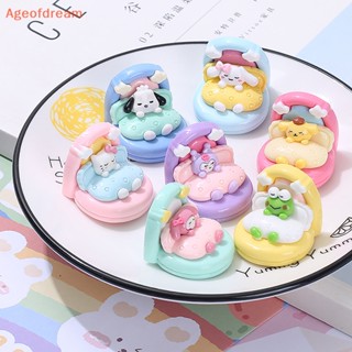 [Ageofdream] Kawaii พวงกุญแจเรซิ่น 3D พร้อมหมอนนอนหลับ อุปกรณ์เสริม สําหรับบ้านตุ๊กตา DIY