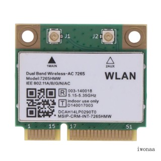 Iwo การ์ด Wifi WLAN ไร้สาย 7265 7265HMW WLAN Half Mini Pci-e สําหรับ Win 7