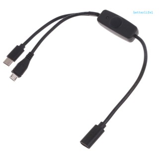 Btm 2 In1 สายชาร์จ USB C Type C เป็น Type C Micro USB 2 In 1 สําหรับโทรศัพท์ แท็บเล็ต Type C