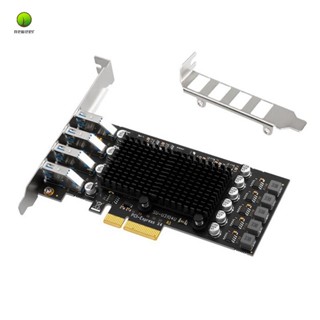 Ssu PCIE ฮับ USB 4 พอร์ต PCI E 4X Express เป็น USB 3.2 Gen2 10G USB3.2 GEN 2 ชิปขยาย ASM3142 สําหรับ PC