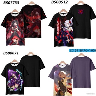 Sy7 เสื้อยืดแขนสั้นลําลอง พิมพ์ลายอนิเมะ Honkai Impact 3rd Apocalypse Seele 3D แฟชั่น สําหรับทุกเพศ