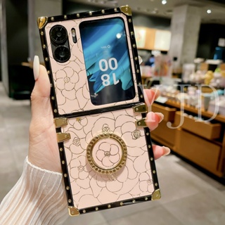 Yjd เคสโทรศัพท์มือถือ กันกระแทก ลายดอกไม้ ประดับเพชร คุณภาพสูง สําหรับ OPPO Find N2 Flip