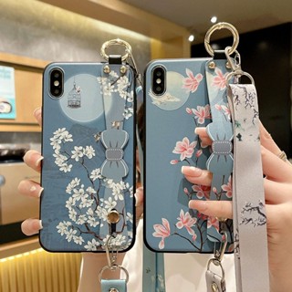 เคสโทรศัพท์มือถือ ลายดอกไม้ พร้อมสายคล้องข้อมือ สไตล์คลาสสิก สําหรับ Realme 9i 9 ProPlus Realme 9 9i 9 ProPlus