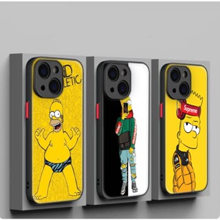 เคสโทรศัพท์มือถือนิ่ม กันเลนส์ ลายการ์ตูน The Simpsons สําหรับ iPhone SE SE2 SE3 7 8 Plus XR XS Max 11 Pro Max 249A