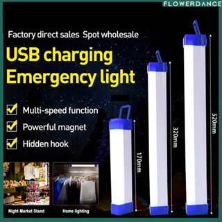 17/32/52 ซม.Usb ไฟ LED แบบชาร์จไฟได้หลอด Magnetic Night Market Light แบบพกพาฉุกเฉินแคมป์ปิ้งตกปลา Night Light Wand With Hook ดอกไม้