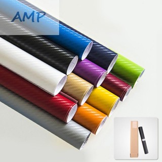 ⚡READYSTOCK⚡3D Carbon-Fiber Vinyl Car Film Sticker Car Styling Accessories Washable 30x127cm