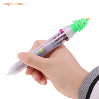 Magicalhour^^ ปากกามาร์กเกอร์ แบบกด 6 สี 10 สี 1 ชิ้น