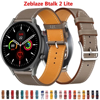 สายนาฬิกาข้อมือหนัง 22 มม. อุปกรณ์เสริม สําหรับ Zeblaze Btalk 2 Lite Stratos 3 Correa