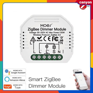 Tuya Zigbee 3.0 Smart Mini Dimmer Switch Module ใช้กับ Hub ต้องใช้ Smart Life App Remote Control รองรับ Voice Control 1/2 Ways Dimmable canyon