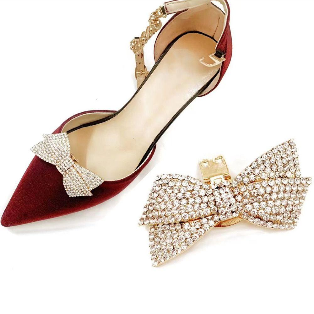 OSIER1 คลิปติดรองเท้า ประดับโบว์ คริสตัล พลอยเทียม แวววาว สําหรับตกแต่งรองเท้าเจ้าสาว งานแต่งงาน 1 ชิ้น - รูปที่ 4