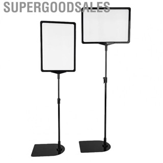 Supergoodsales Pedestal Sign Holder Tabletop Free Lifting Easy Assembly Grinding Polishing Adjustable for Supermarket