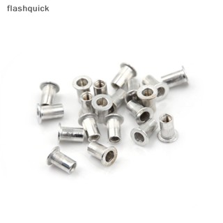 Flashquick 20 ชิ้น อลูมิเนียมอัลลอยด์ หัวแบน หมุดย้ํา ใส่น็อต ฝาหมุดย้ํา ดี