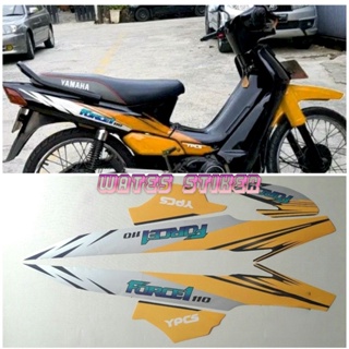 สติกเกอร์รูปลอก ลาย yamaha force one 1 110 1994 สีดํา สีเหลือง สีเงิน สําหรับติดตกแต่งรถจักรยานยนต์