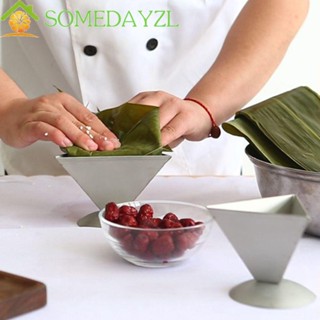 SOMEDAYZL Zongzi แม่พิมพ์สแตนเลส 304 ทรงสามเหลี่ยม แบบดั้งเดิม ไม่ติด สําหรับทําข้าวปั้น เบเกอรี่