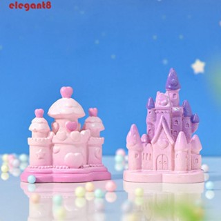 ELEGANT โมเดลปราสาทนางฟ้า ขนาดเล็ก DIY สําหรับตกแต่งบ้านตุ๊กตา ภูมิทัศน์ 1 ชิ้น