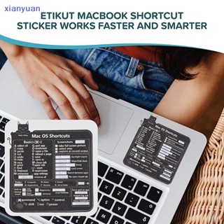 Xianyuan สติกเกอร์ติดแป้นพิมพ์ สีดํา สําหรับ Mac OS System XY 1 ชิ้น