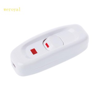 Weroyal สวิตช์ไฟพลาสติก สีขาว 10A 250V พร้อมไฟ LED