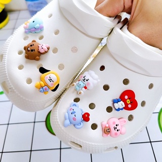 จี้การ์ตูน Chimmy Jibbitz Bts SHOOKY Jibits Crocs Charm Bts21 Bt21 อุปกรณ์เสริม สําหรับตกแต่งรองเท้าผู้หญิง 7 ชิ้น